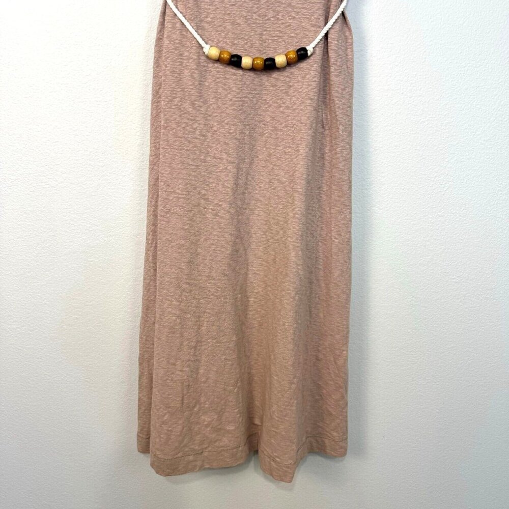 Free People Beach Peyton Dress Strapless Tube Style Pull On Belted Tan Size S - Picture 5 of 14